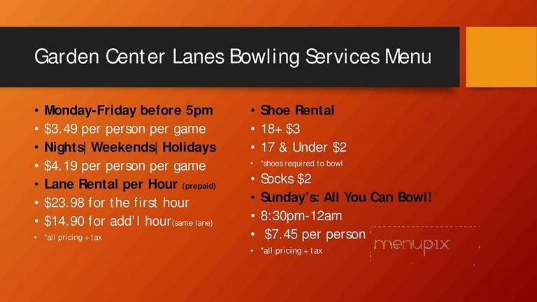 Garden Center Bowling - Alexandria, MN menu_pic