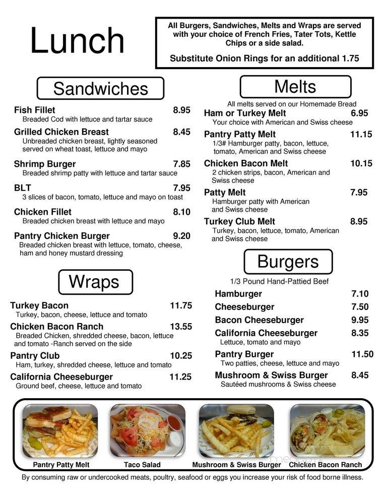 Pantry - Winsted, MN menu_pic