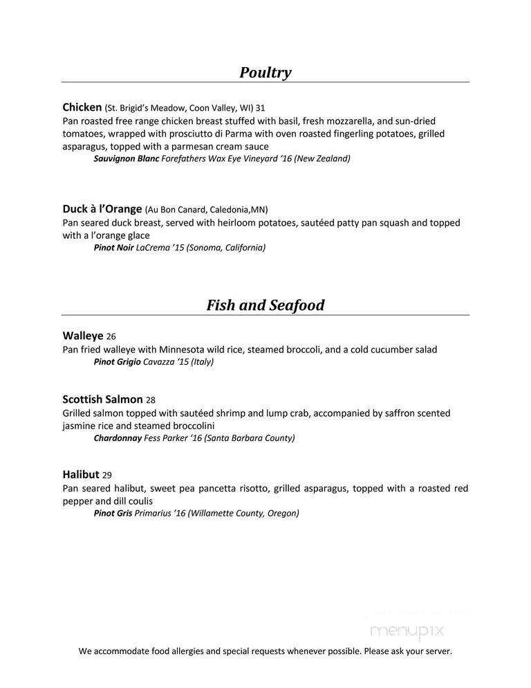Signatures Restaurant - Winona, MN menu_pic