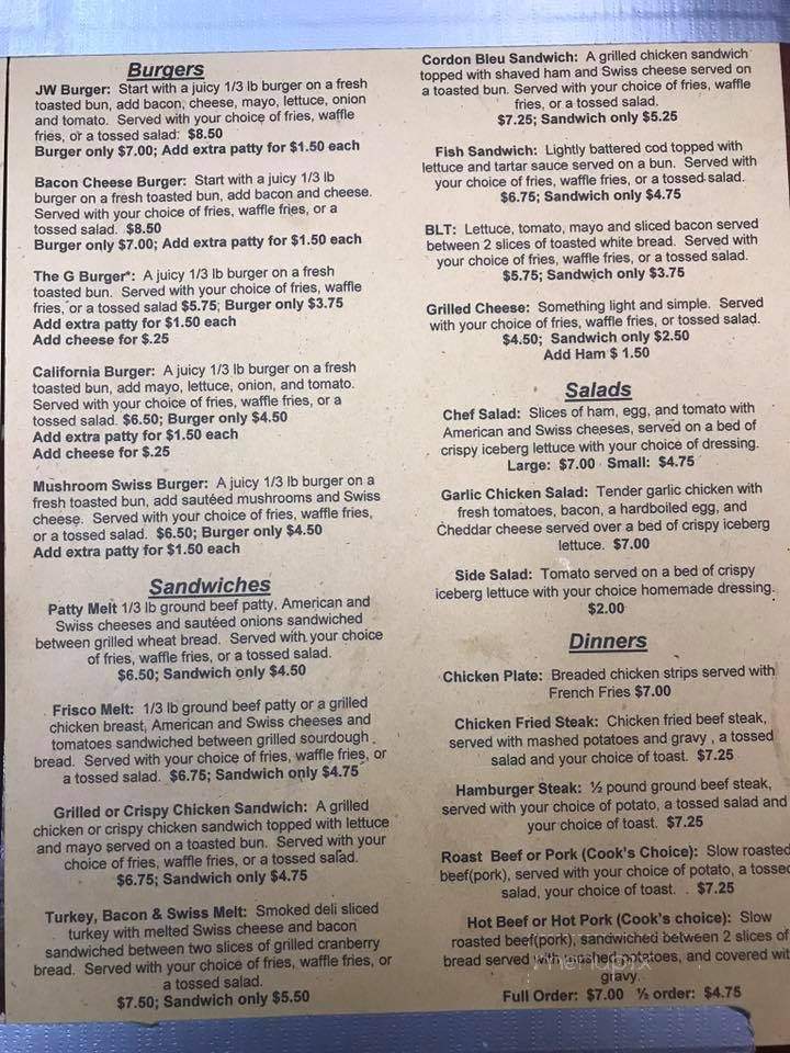 Silver Grill - Chatfield, MN menu_pic