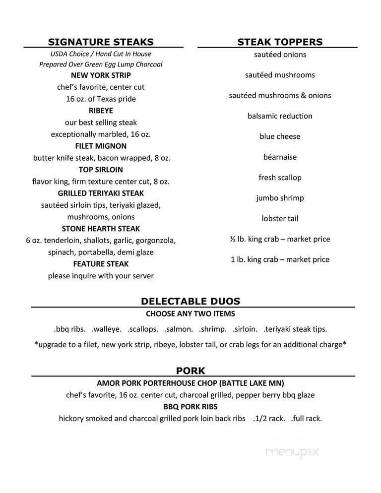 Spanky's Stone Hearth - Frazee, MN menu_pic