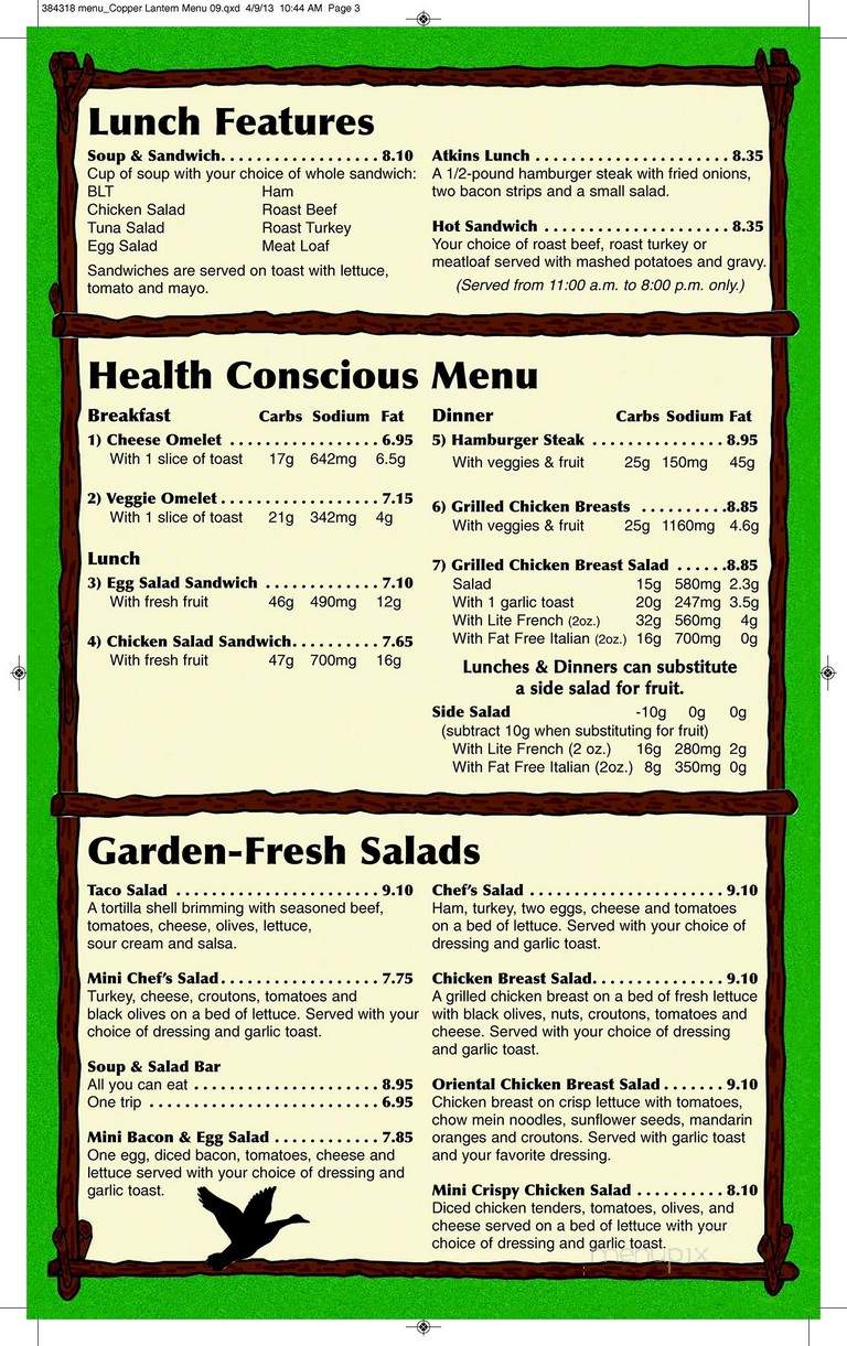 Copper Lantern - Saint Cloud, MN menu_pic