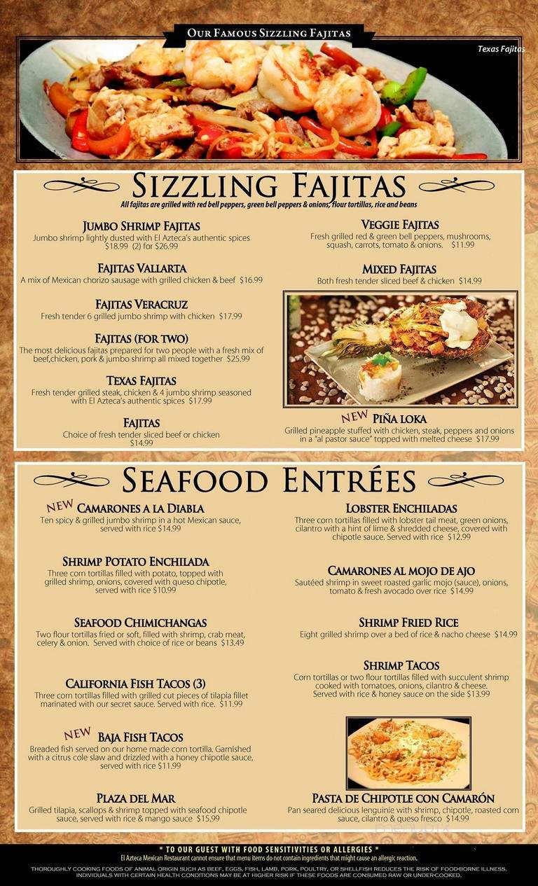 El Azteca - Saint Paul, MN menu_pic