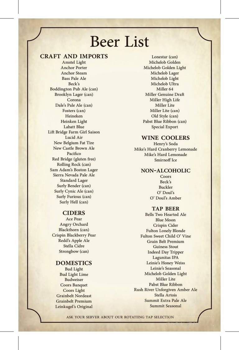 Elsie's Restaurant - Minneapolis, MN menu_pic