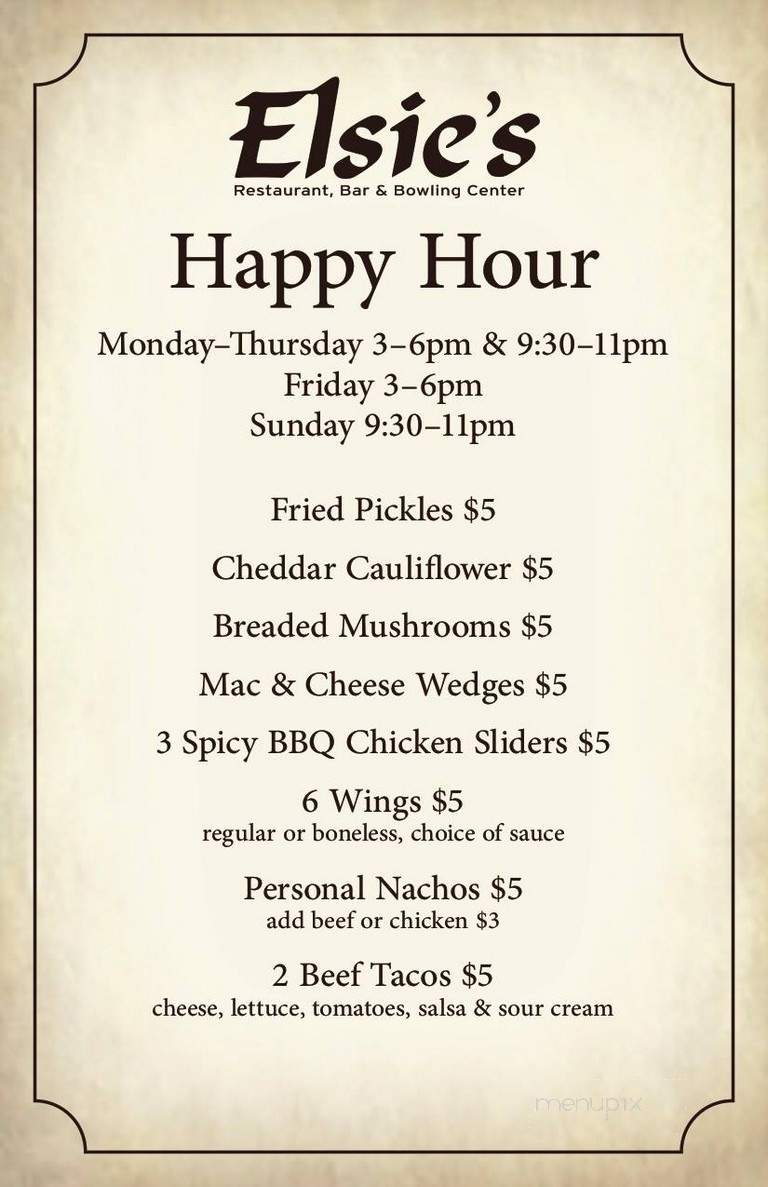 Elsie's Restaurant - Minneapolis, MN menu_pic