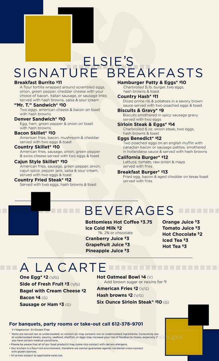 Elsie's Restaurant - Minneapolis, MN menu_pic