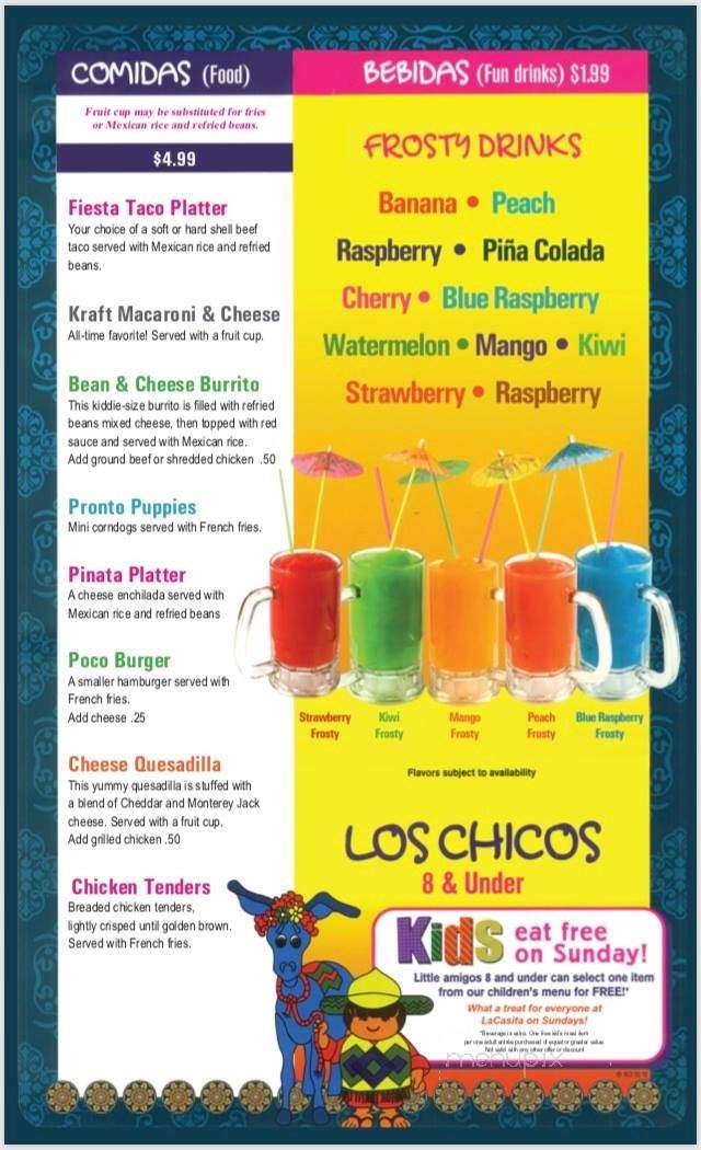 La Casita - Roseville, MN menu_pic