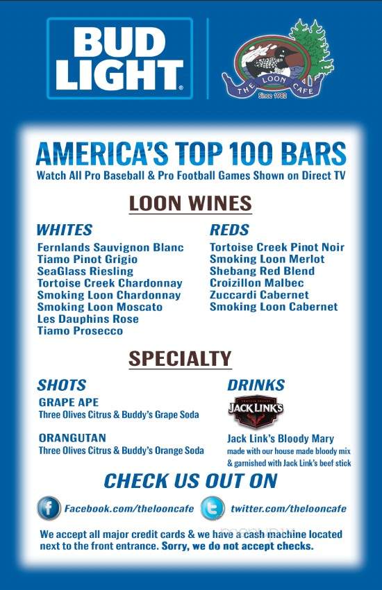 Loon Cafe - Minneapolis, MN menu_pic