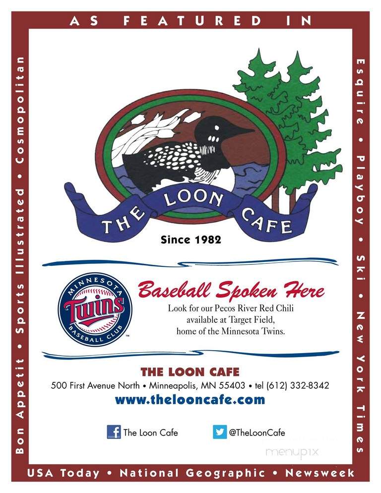 Loon Cafe - Minneapolis, MN menu_pic