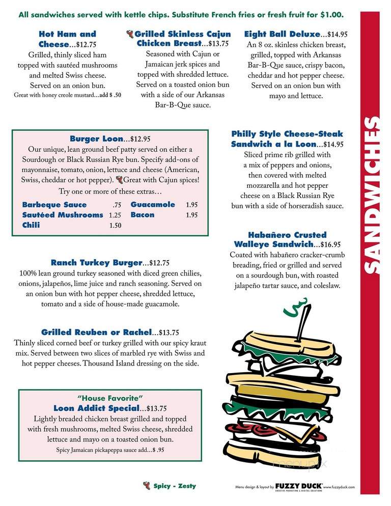 Loon Cafe - Minneapolis, MN menu_pic