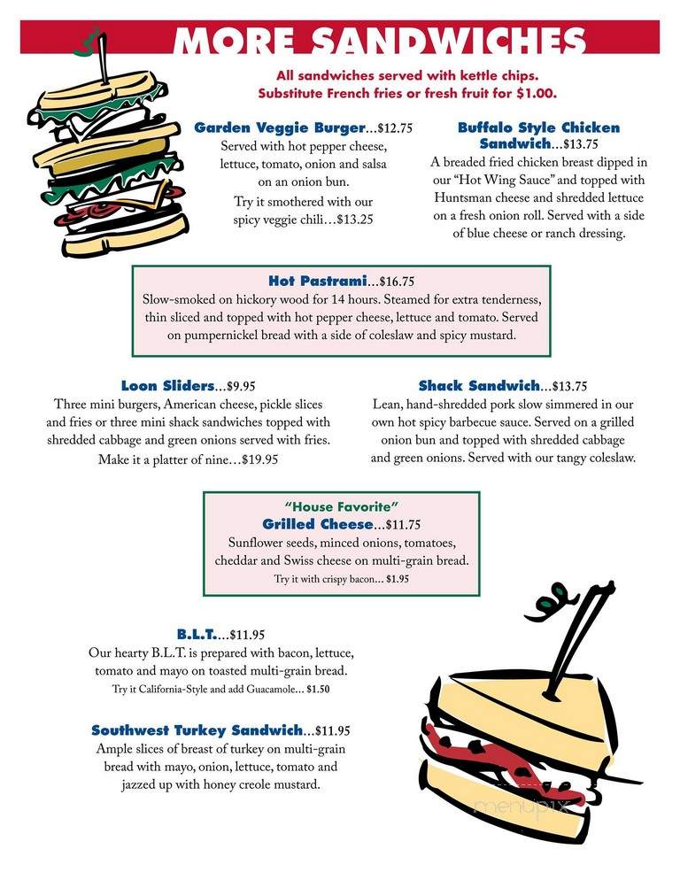 Loon Cafe - Minneapolis, MN menu_pic