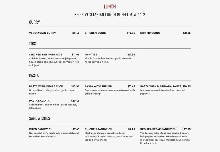 Red Sea - Minneapolis, MN menu_pic