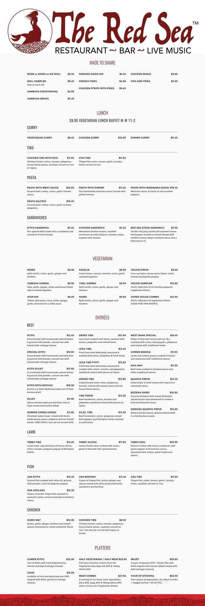 Red Sea - Minneapolis, MN menu_pic
