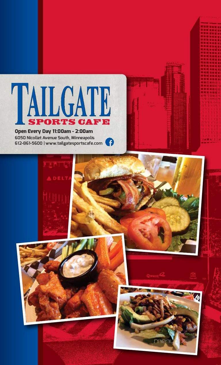 Tailgate Sport Cafe - Minneapolis, MN menu_pic