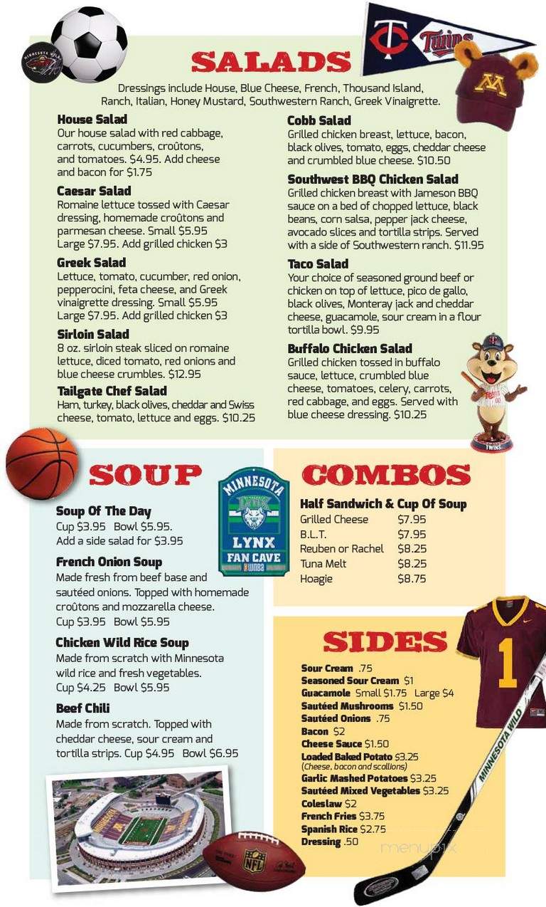 Tailgate Sport Cafe - Minneapolis, MN menu_pic