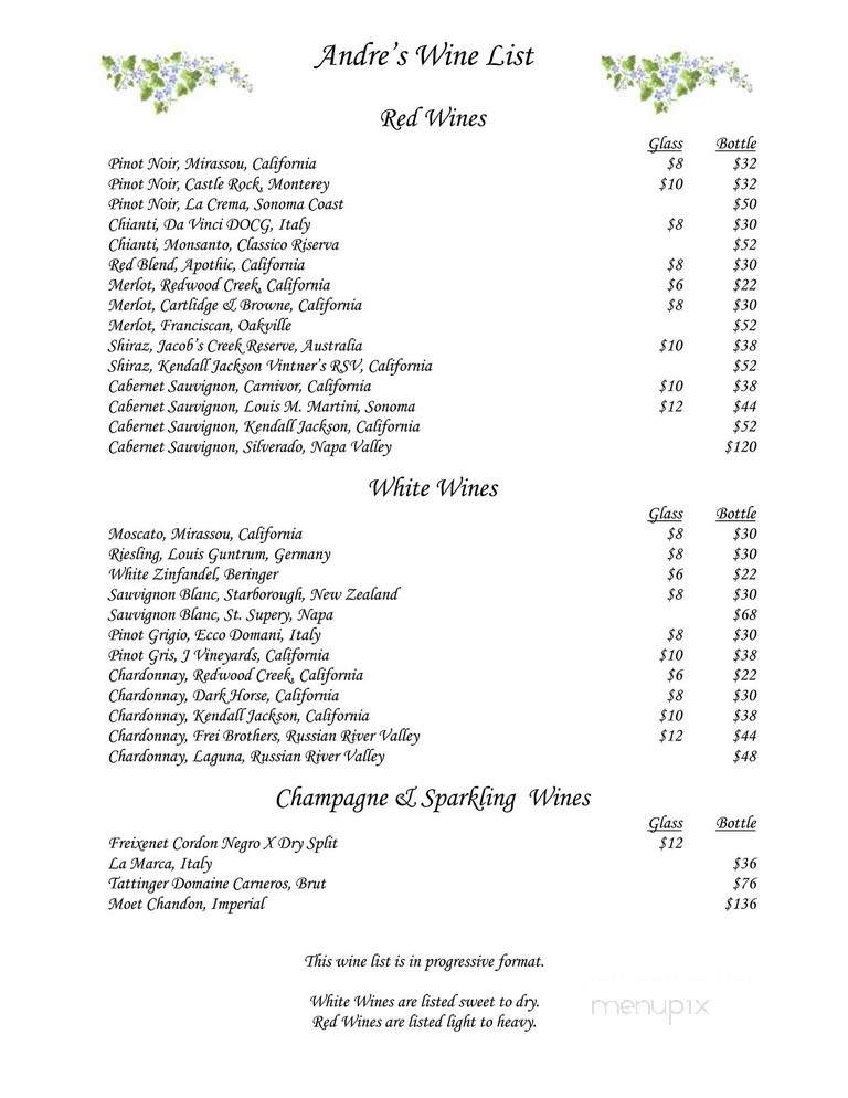 Cedar Grove Inn - Vicksburg, MS menu_pic