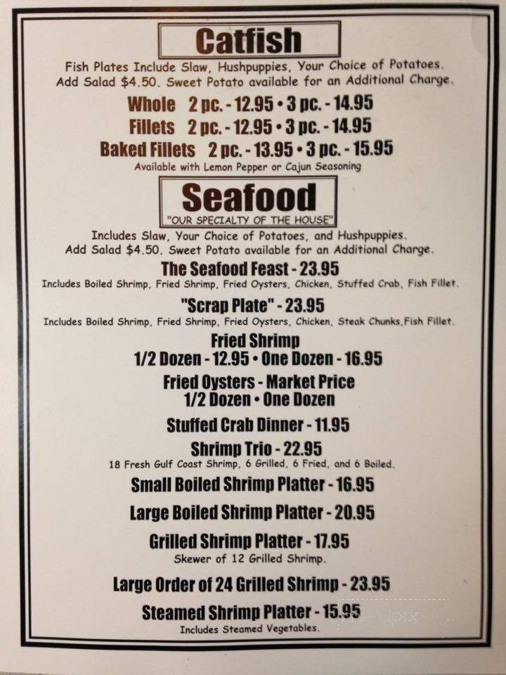 Friendship House Restaurant - Aberdeen, MS menu_pic