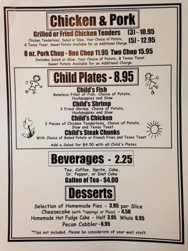 Friendship House Restaurant - Aberdeen, MS menu_pic