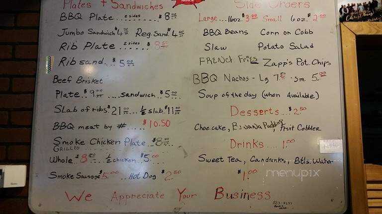 Lep's Bar-B-Q - Pontotoc, MS menu_pic