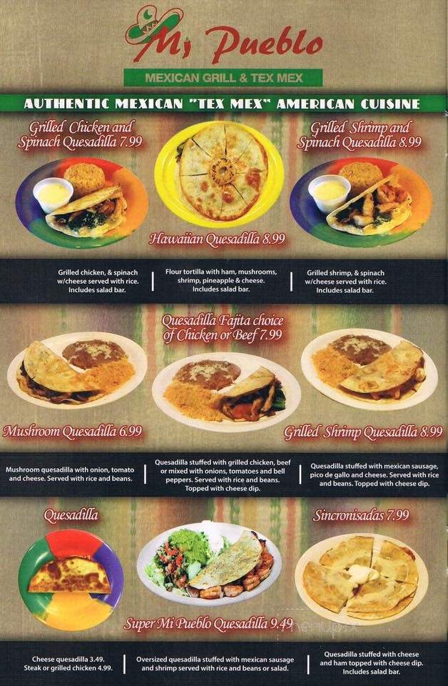 Mi Pueblo - New Albany, MS menu_pic