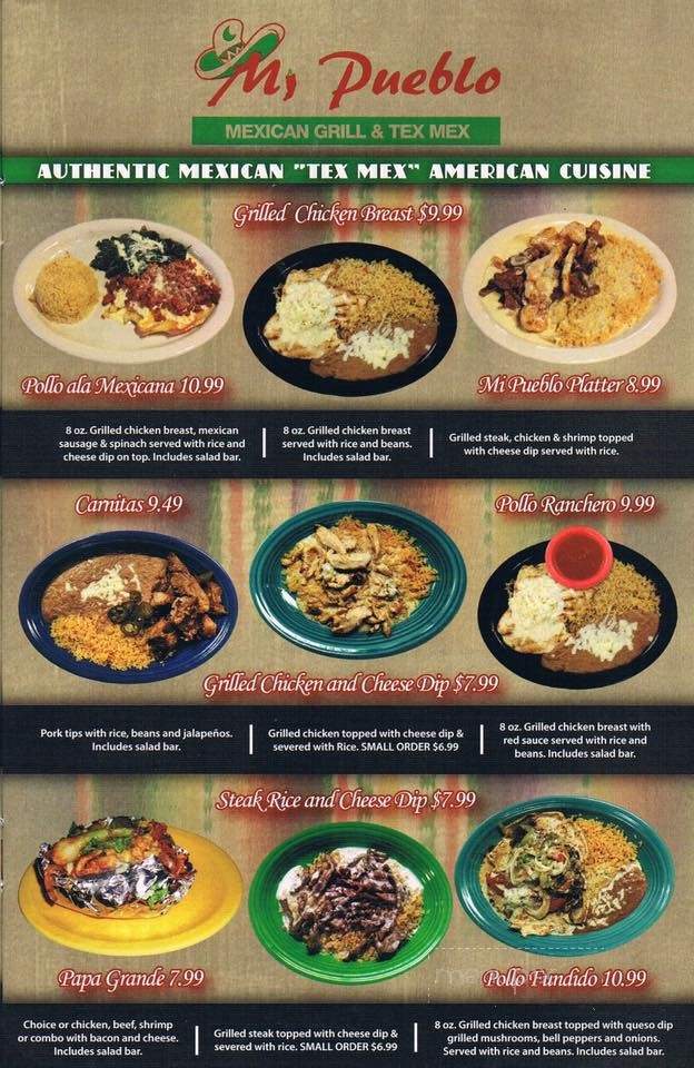Mi Pueblo - New Albany, MS menu_pic