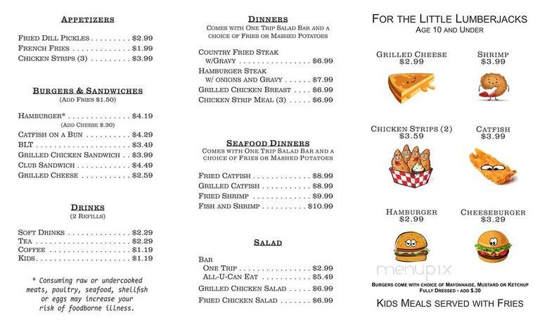 Sawmill Family Restaurant - Wiggins, MS menu_pic