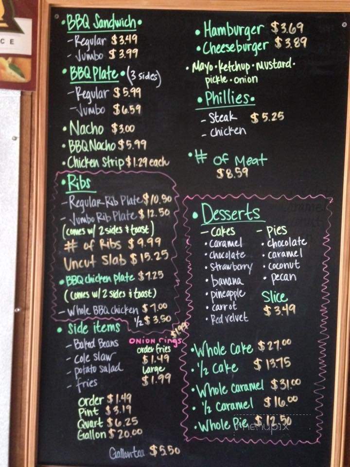 Westside Bar-B-Que - New Albany, MS menu_pic