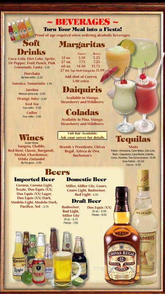 El Saltillo II - Biloxi, MS menu_pic