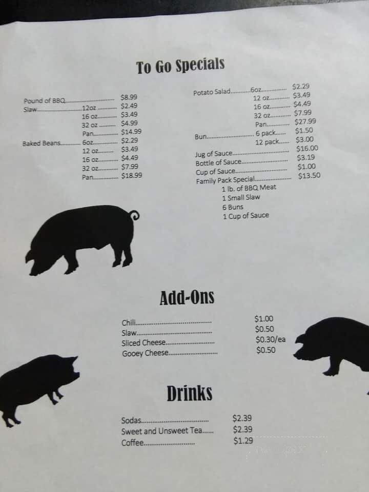 Bill's Sports Hall & Diner - Kennett, MO menu_pic