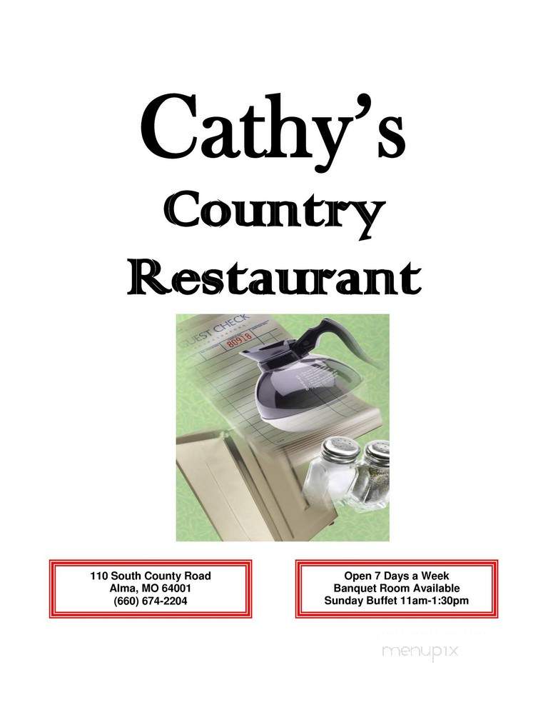 Cathy's Country Restaurant - Alma, MO