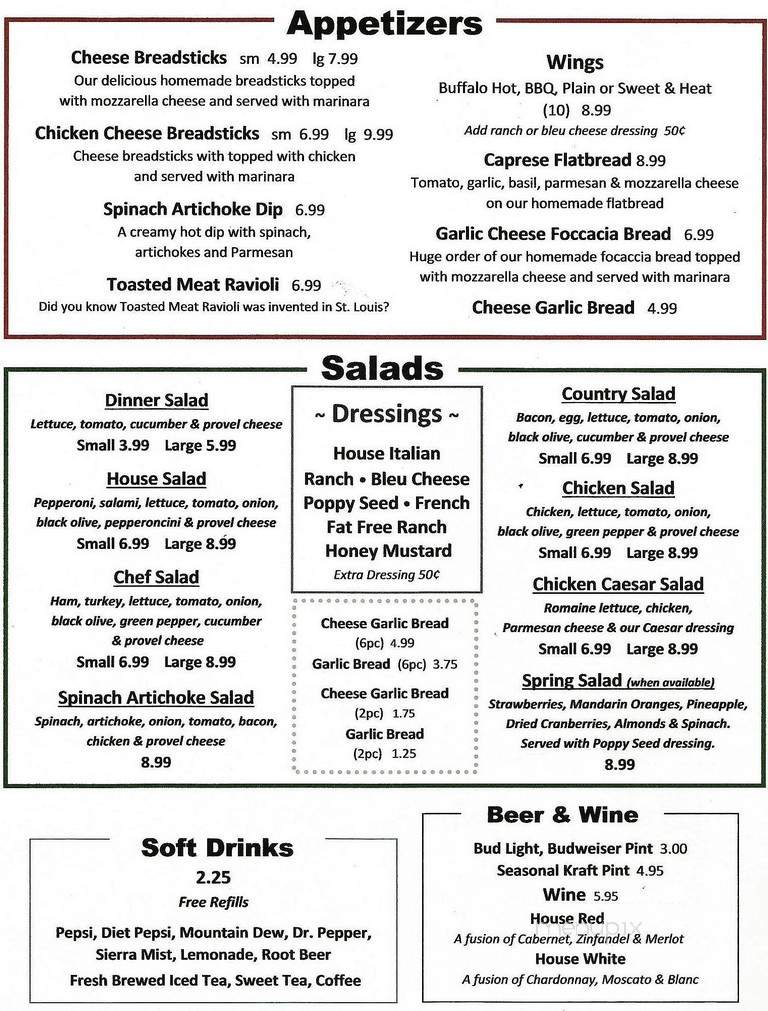 D'Angelos Pizza - Pacific, MO menu_pic