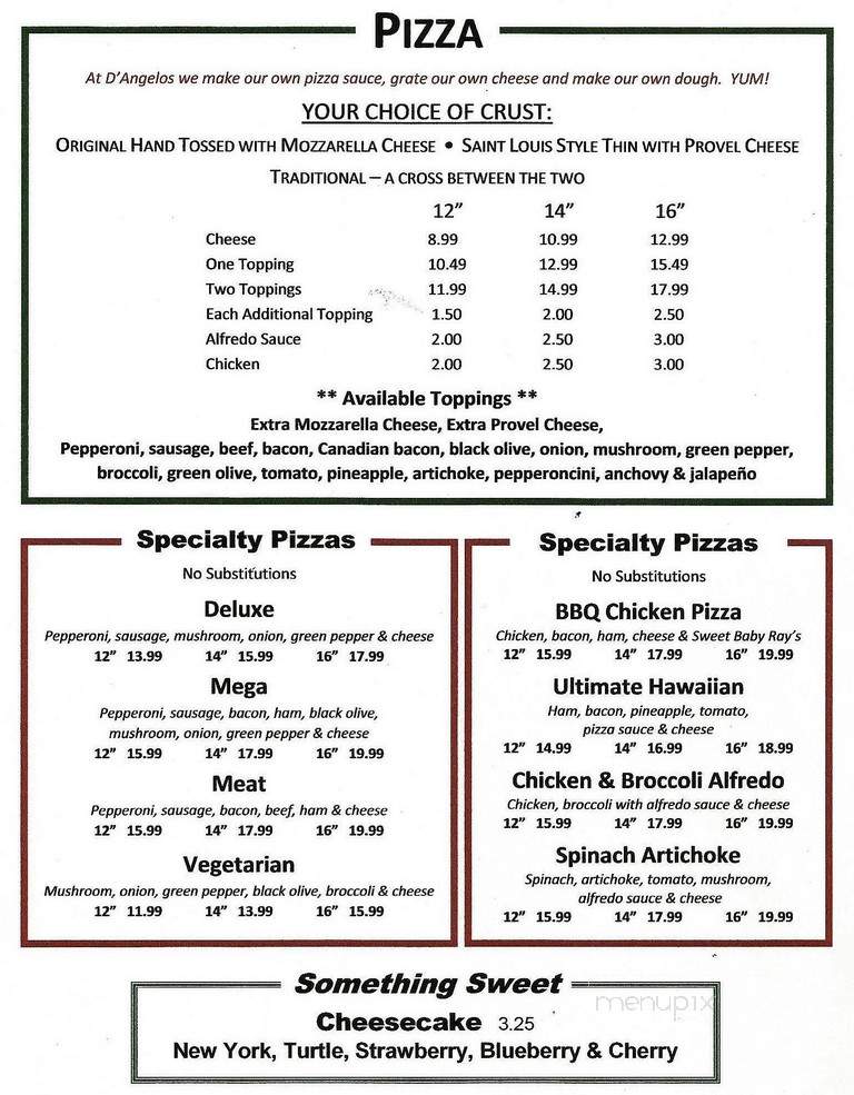 D'Angelos Pizza - Pacific, MO