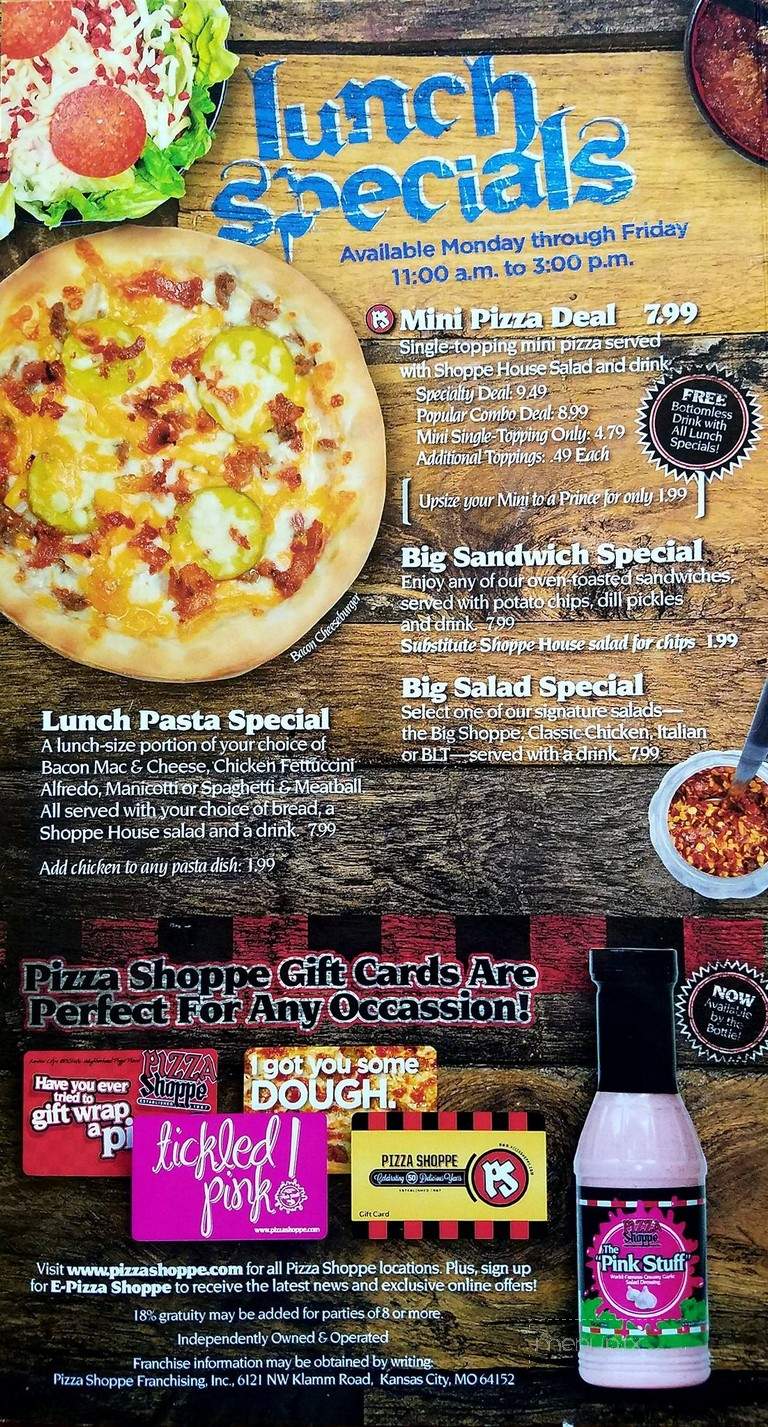 Pizza Shoppe - Saint Joseph, MO menu_pic
