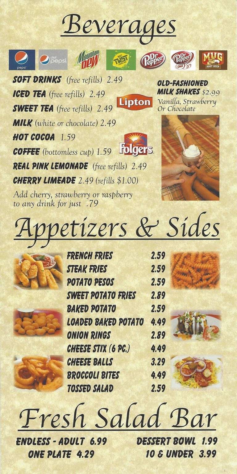 Poppa's Restaurant - Albany, MO menu_pic