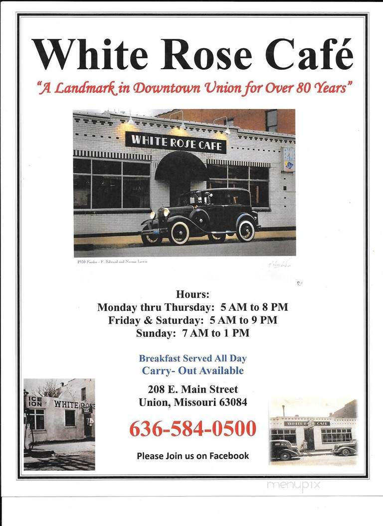 White Rose Cafe - Union, MO menu_pic