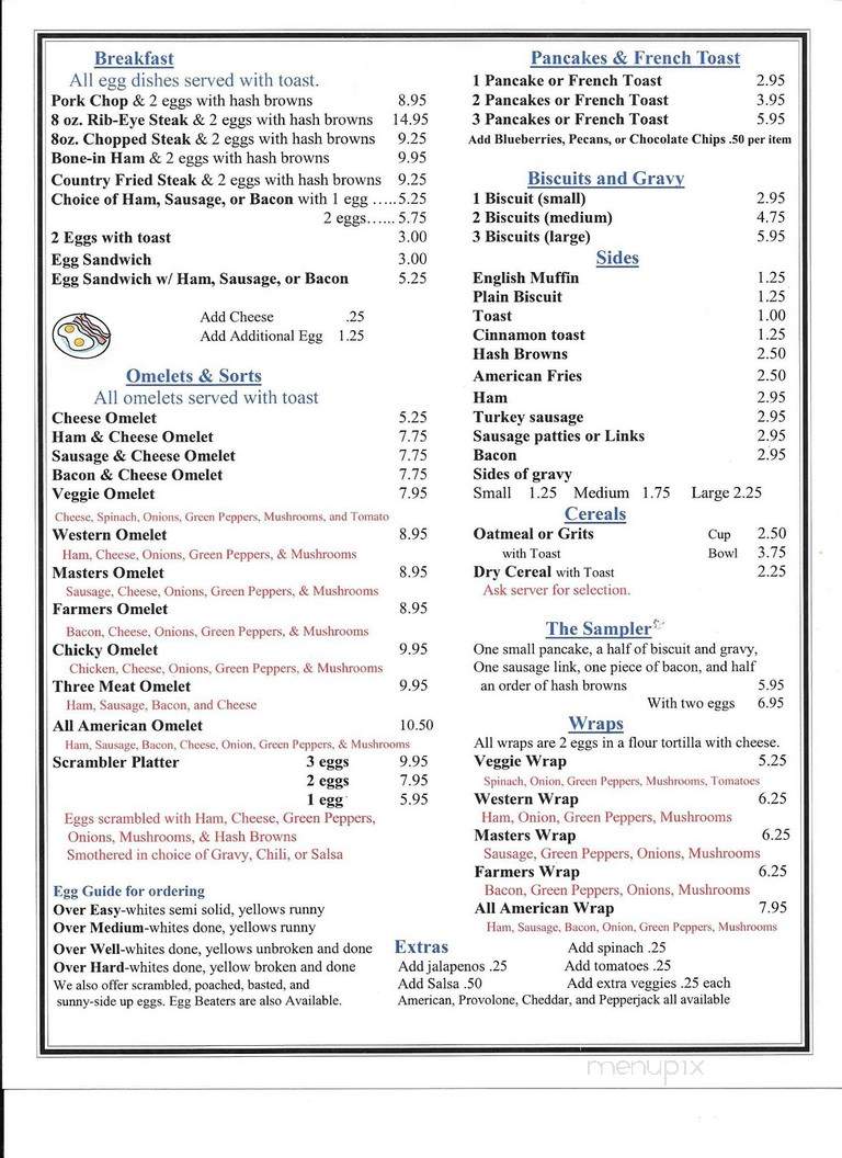 White Rose Cafe - Union, MO menu_pic