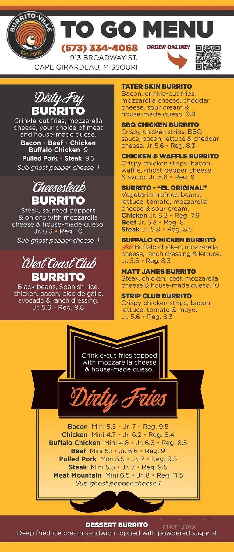 Burritoville - Cape Girardeau, MO menu_pic