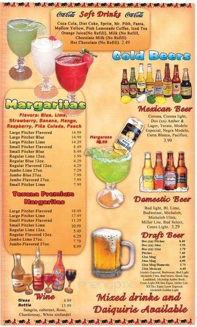 El Torero Restaurant - Perryville, MO menu_pic