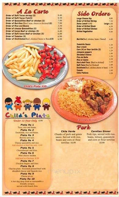 El Torero Restaurant - Perryville, MO menu_pic