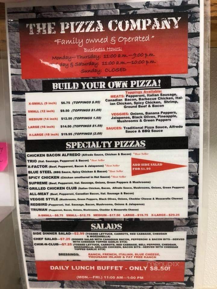 Pizza Haus - Jefferson City, MO menu_pic