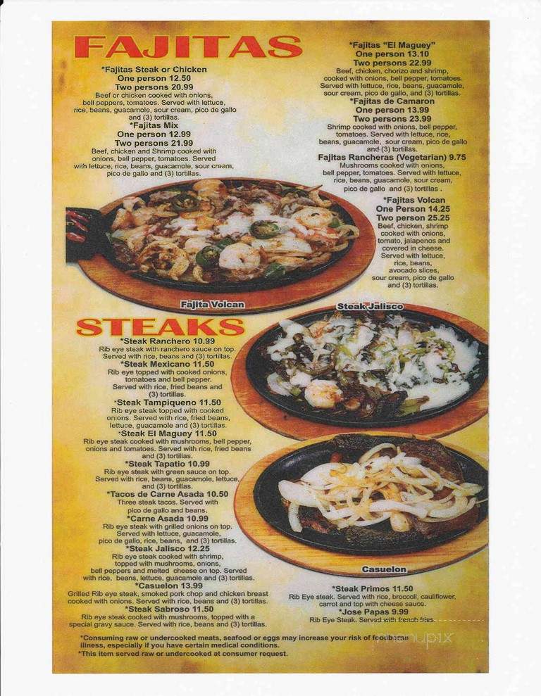 El Maguey - Kansas City, MO menu_pic