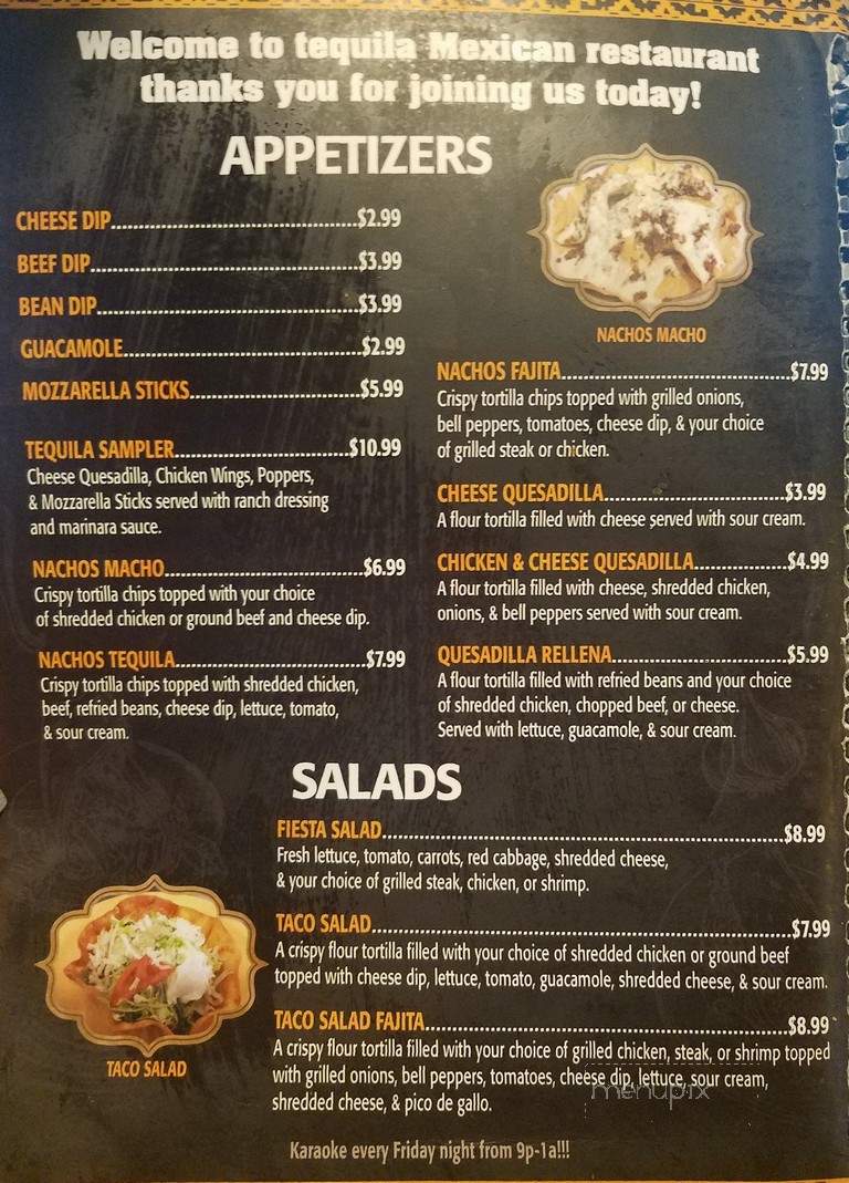 Tequila Mexican Restaurant - Saint Charles, MO menu_pic
