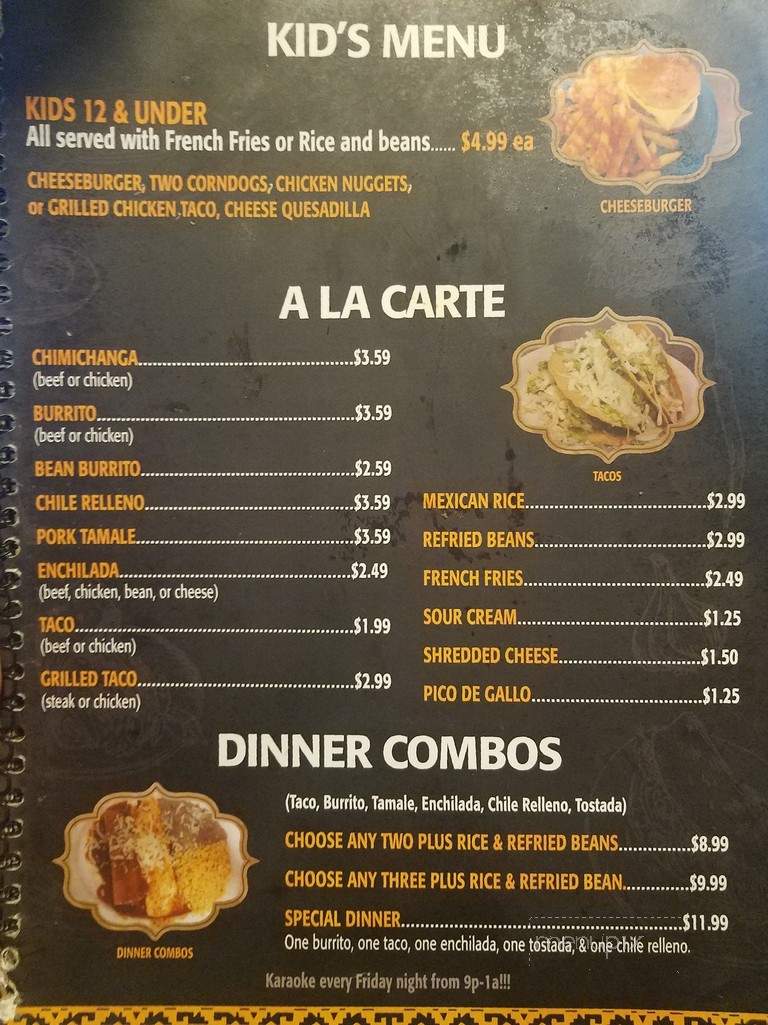 Tequila Mexican Restaurant - Saint Charles, MO menu_pic