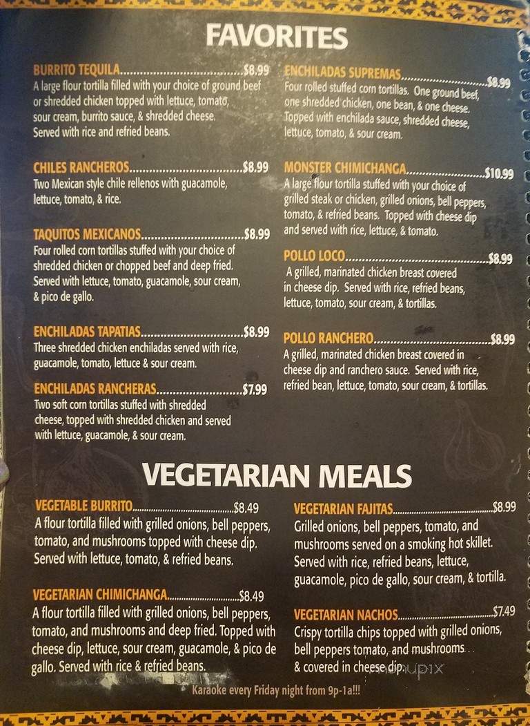 Tequila Mexican Restaurant - Saint Charles, MO menu_pic