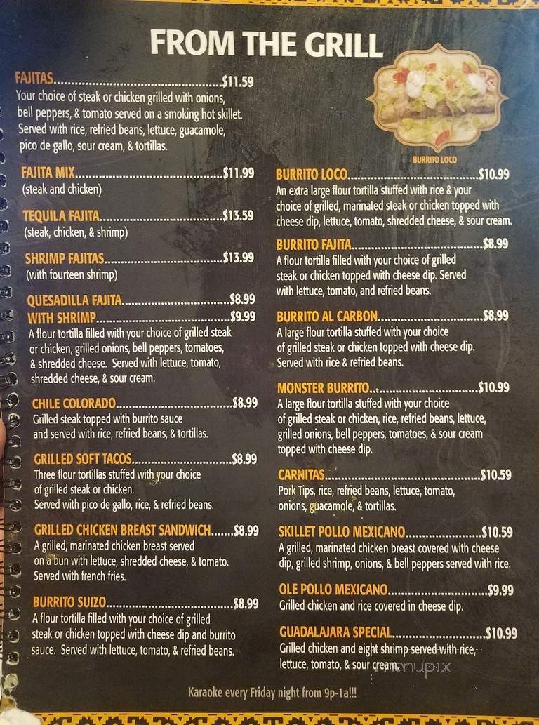 Tequila Mexican Restaurant - Saint Charles, MO menu_pic