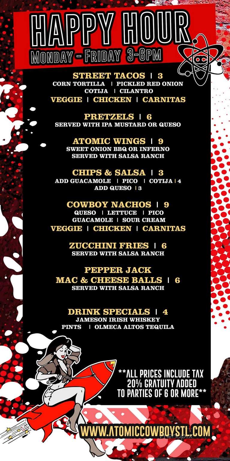 Atomic Cowboy - Saint Louis, MO menu_pic