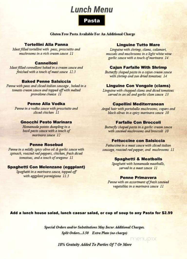 Gianfabio's Italian Cafe - Chesterfield, MO menu_pic