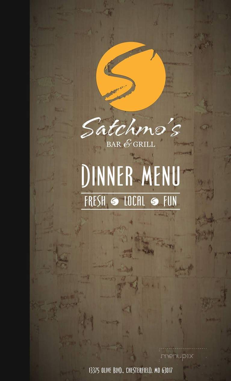 Satchmo's Bar & Grill - Chesterfield, MO menu_pic