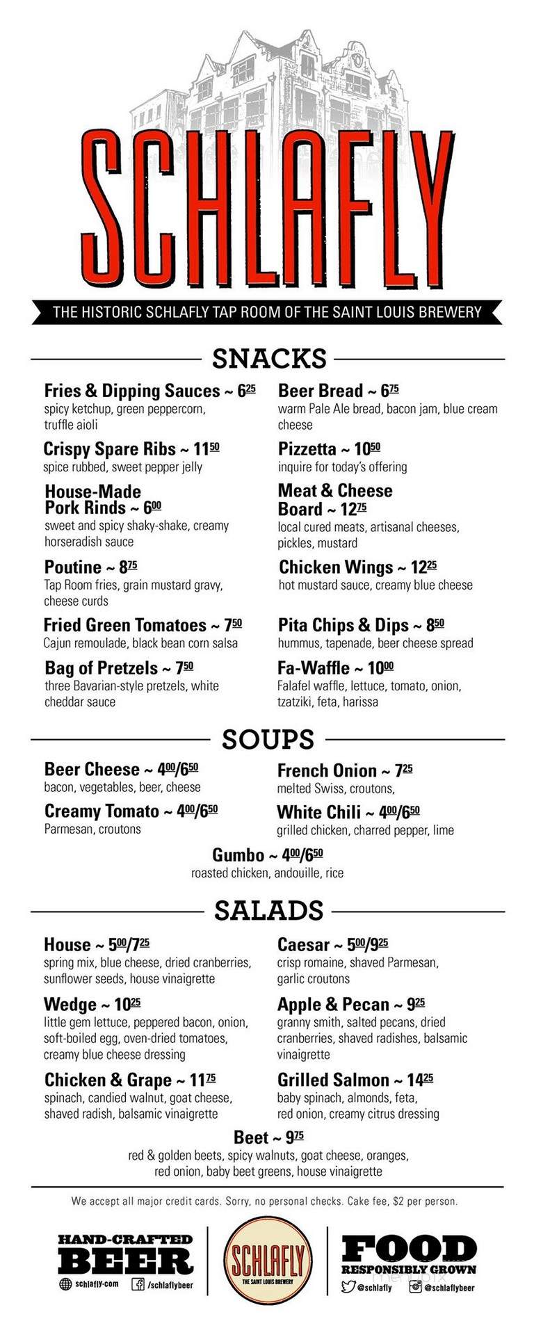 Schlafly Tap Room - Saint Louis, MO menu_pic
