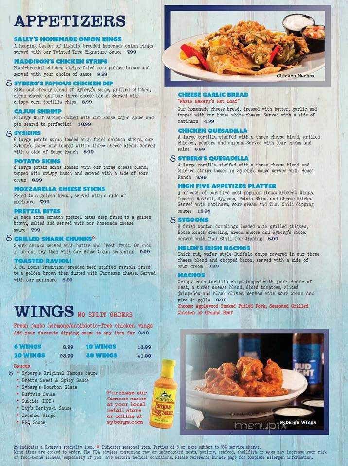 Syberg's Westport - Maryland Heights, MO menu_pic